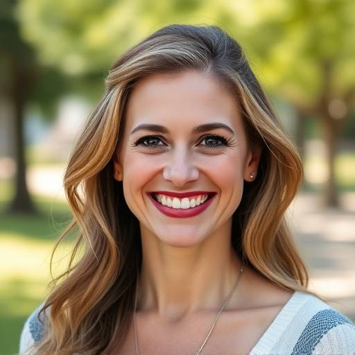 A woman in Charlotte smiling during an outdoor portrait session with Luminary Lens Studio